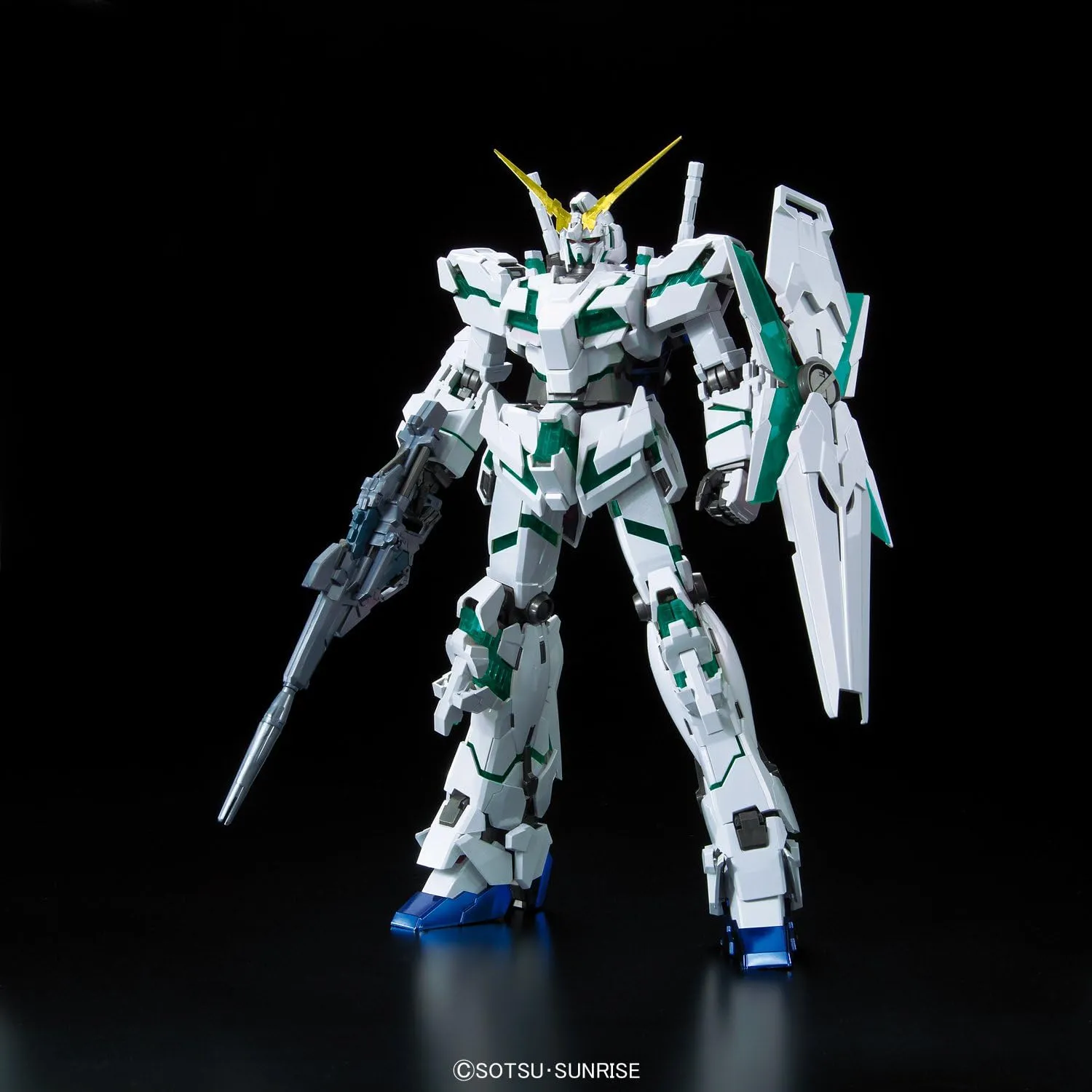 1/100 MG Unicorn Gundam (Red/Green Frame Twin Frame Edition) Titanium Finish