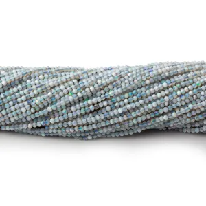 1.8mm Blue Grey Australian Opal faceted round beads 13 inch 180 pieces