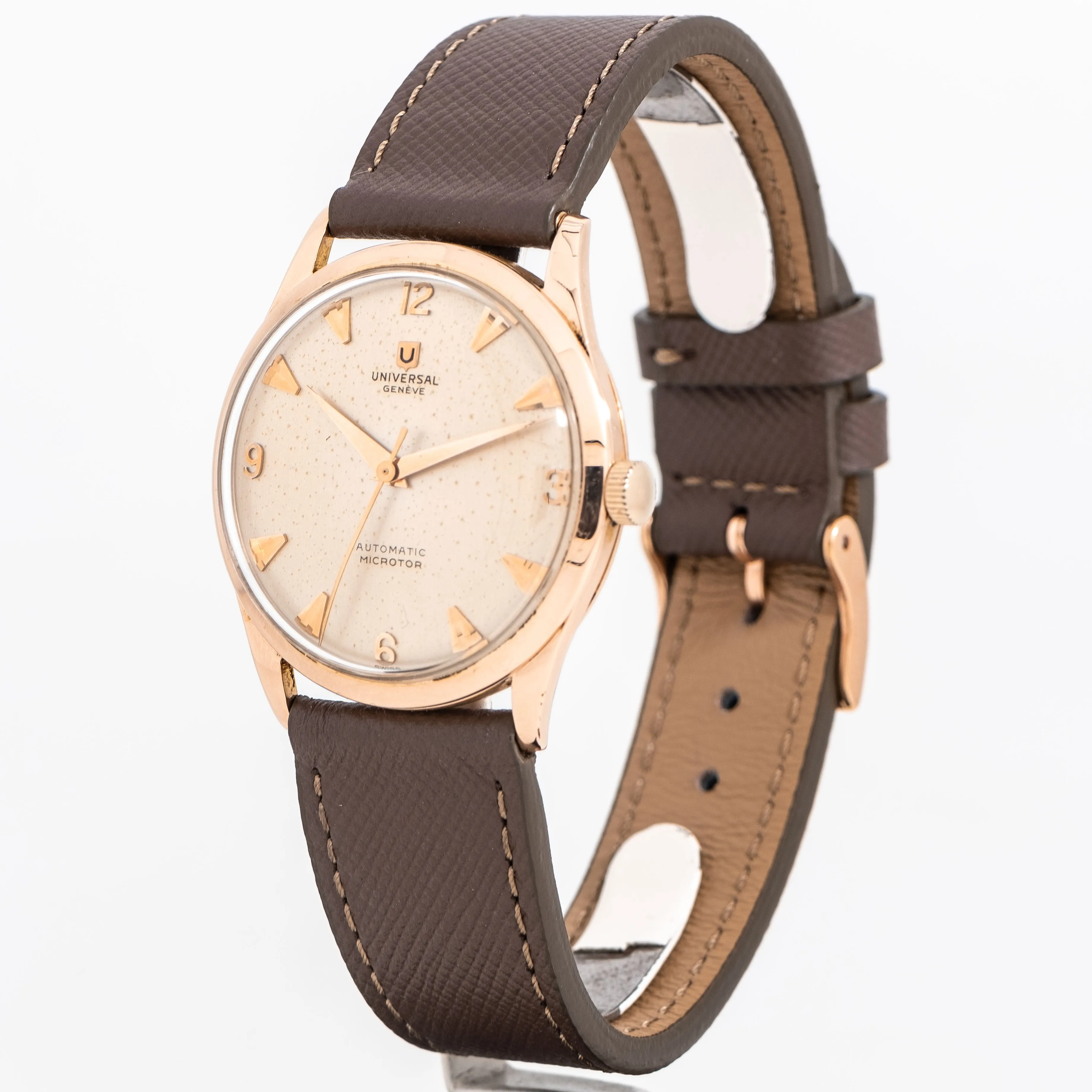 1955 Universal Genéve Ref. 103533 Microtor Automatic in Solid 18k Rose Gold (# 14662)