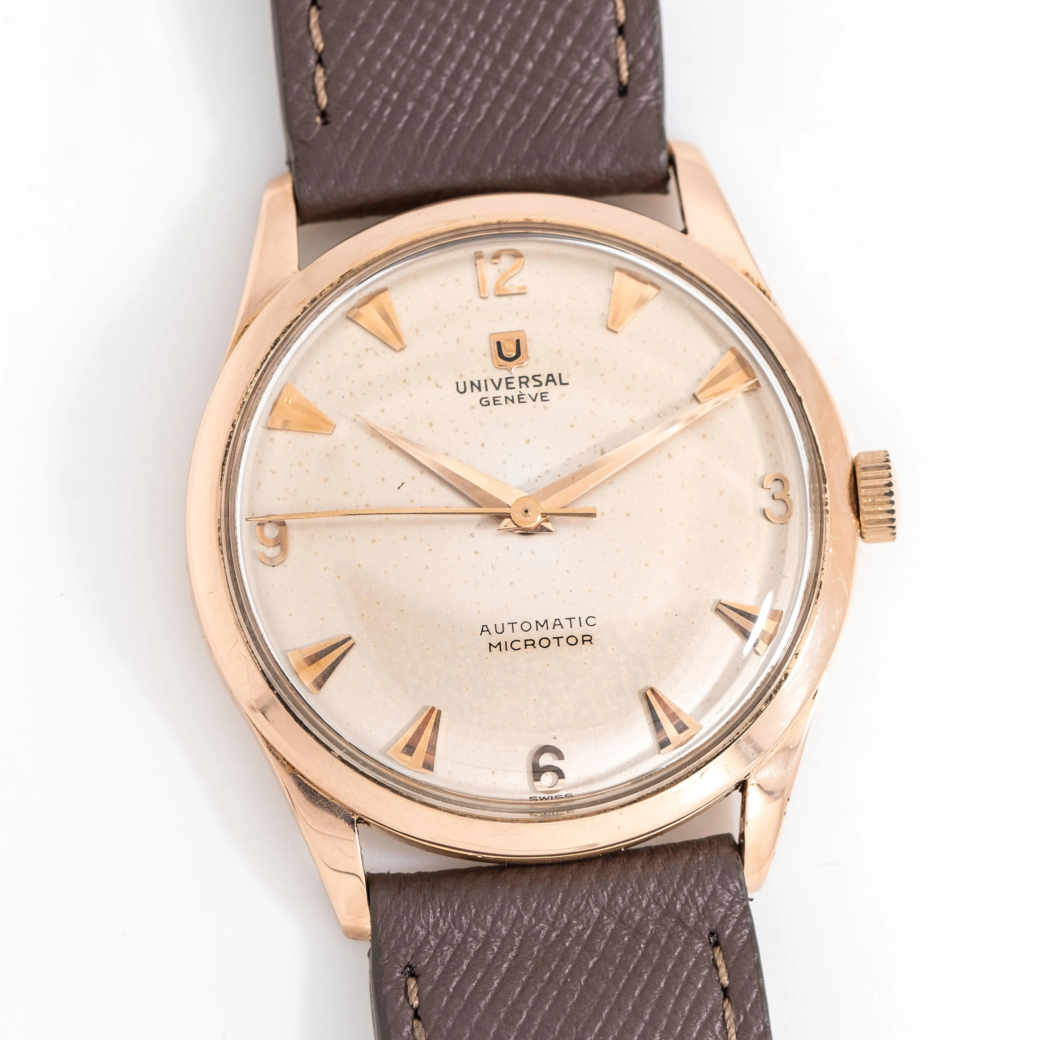 1955 Universal Genéve Ref. 103533 Microtor Automatic in Solid 18k Rose Gold (# 14662)