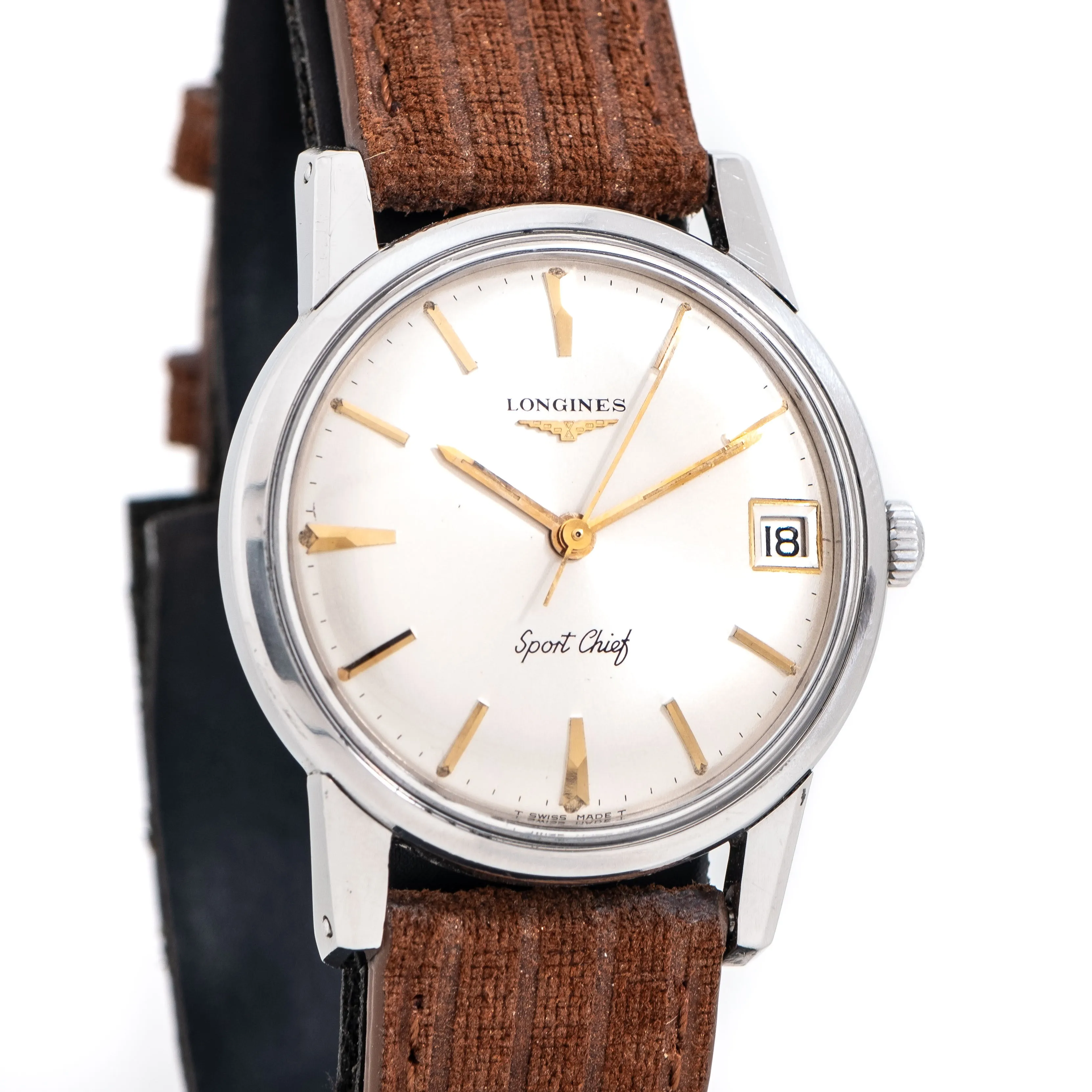 1966 Vintage Longines Sport Chief Reference 7632-1 Stainless Steel Watch (# 14928)