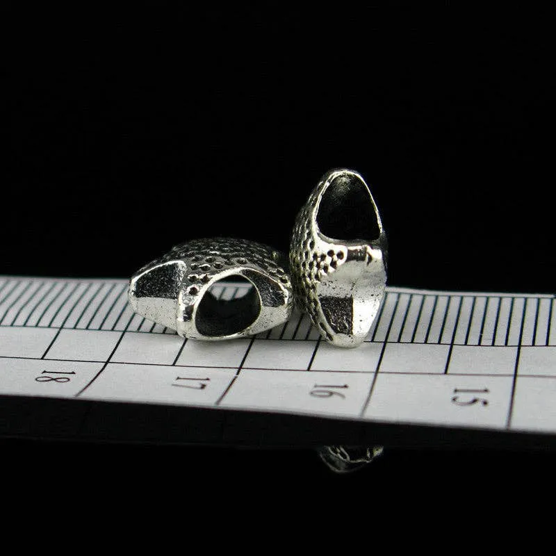 20 Pcs for 5mm round leather Antique Silver Star beads jewelry supplies jewelry finding D-5-5-12