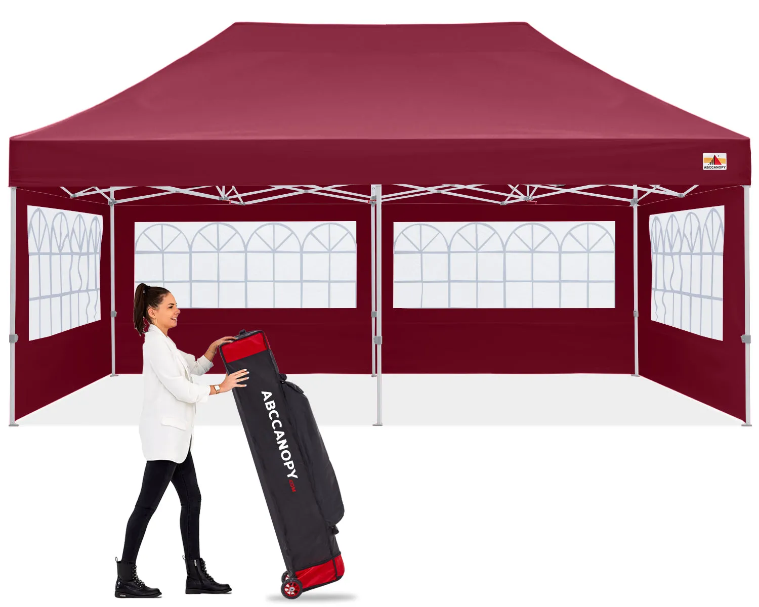 ABCCANOPY S1 Commercial Pop Up Church Canopy Tent with Window Sidewalls