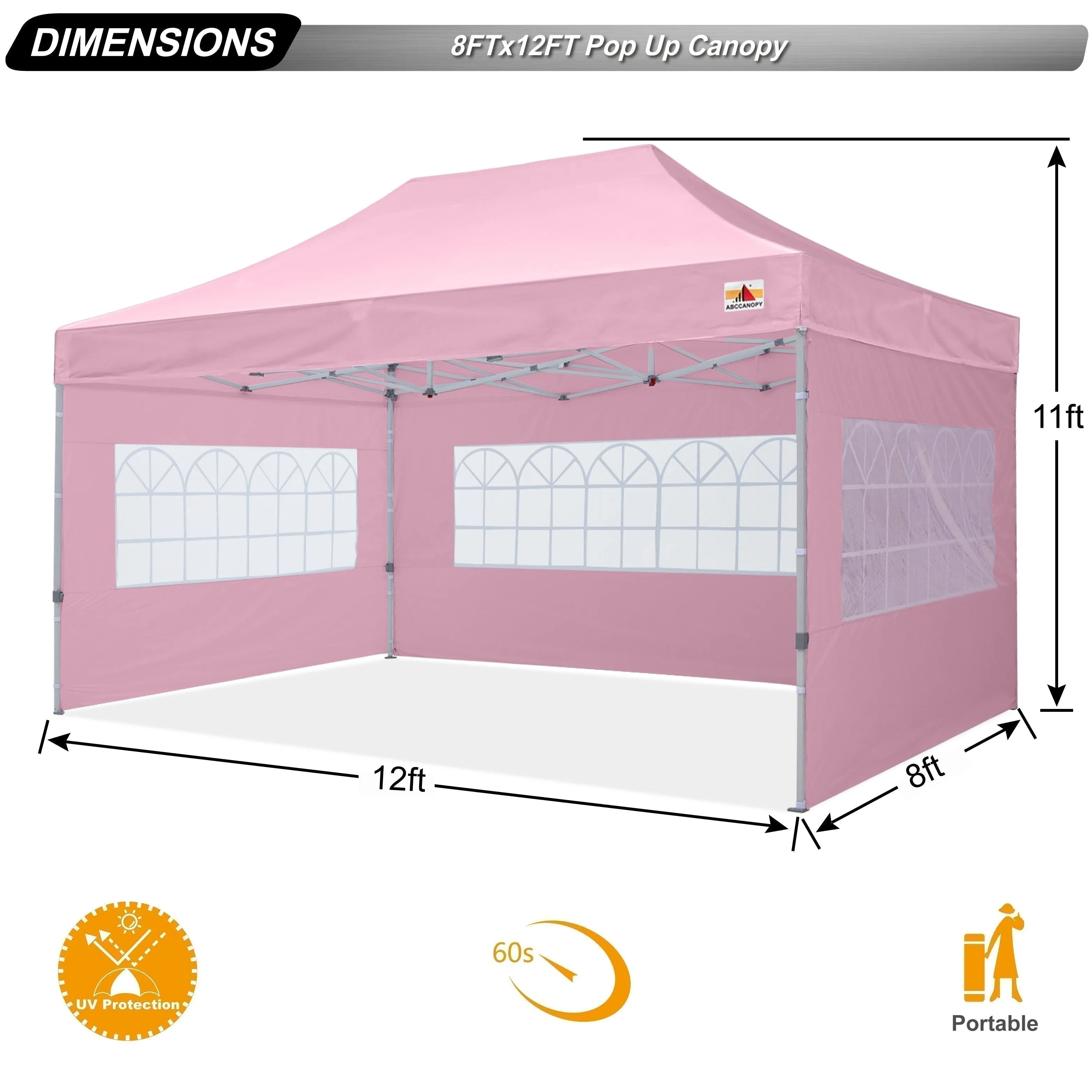 ABCCANOPY S1 Commercial Pop Up Church Canopy Tent with Window Sidewalls