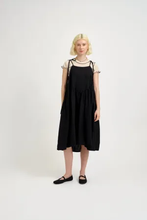 Amelie Dress Black Linen