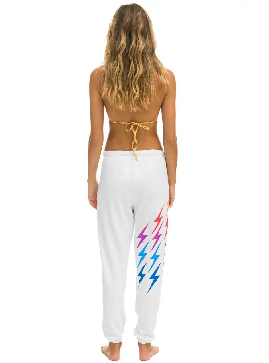 Aviator Nation Women's Bolt Gradient Sweatpants - White Rainbow