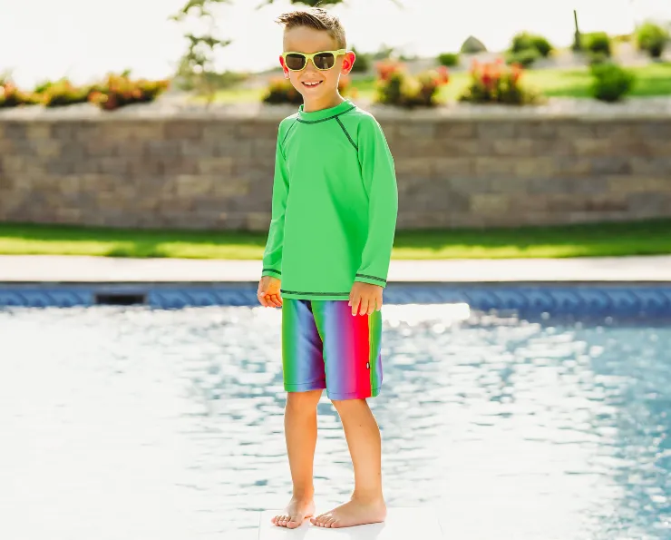 Boys UPF 50  Long Sleeve Rashguard | Red