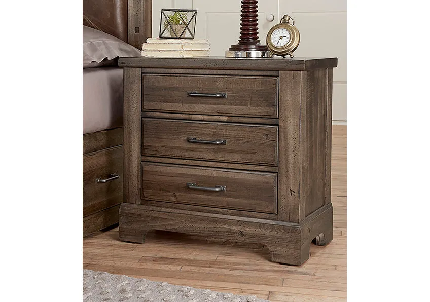 Cool Rustic 3 Drawer Nightstand