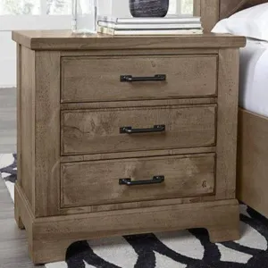 Cool Rustic 3 Drawer Nightstand