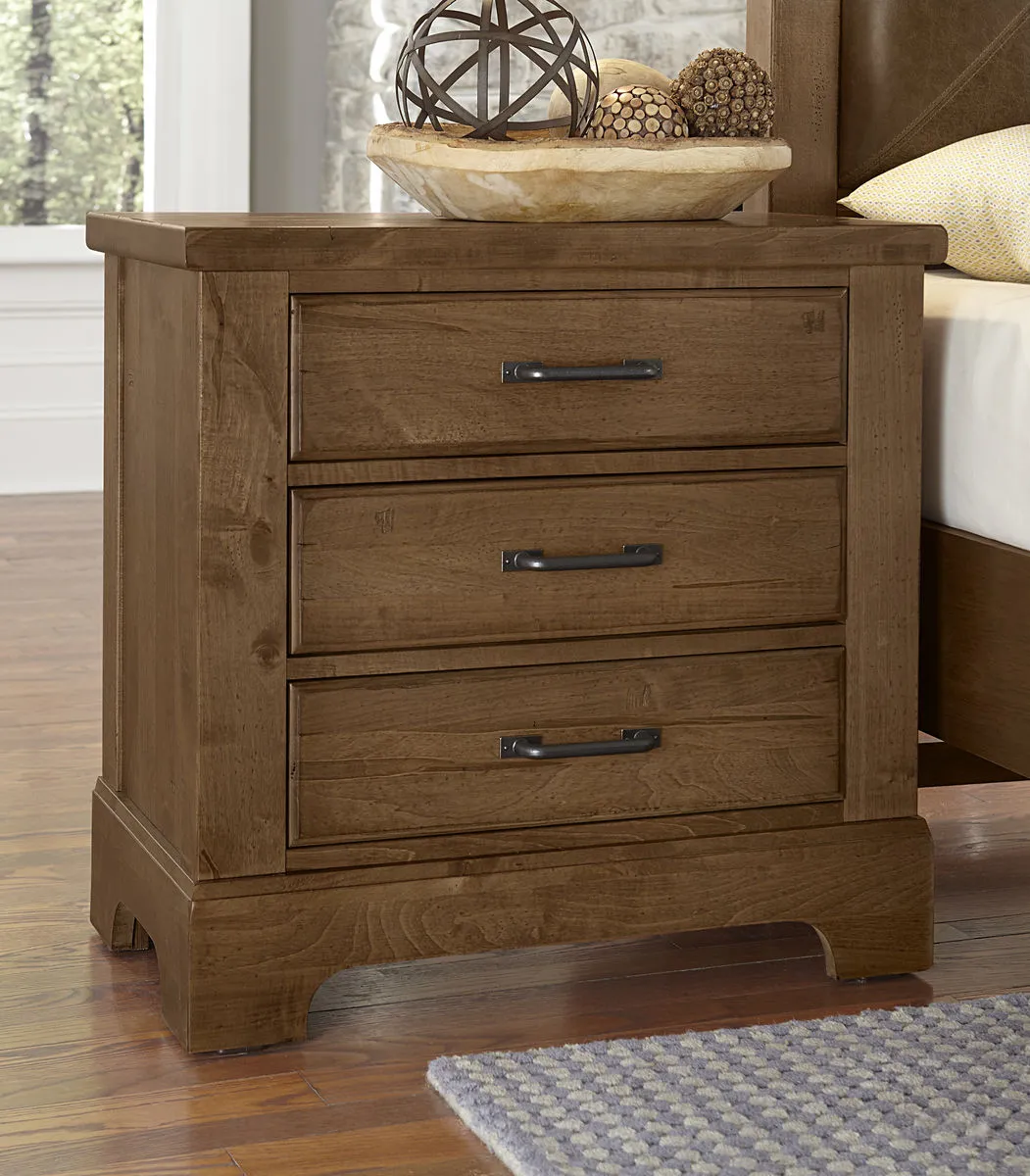 Cool Rustic 3 Drawer Nightstand