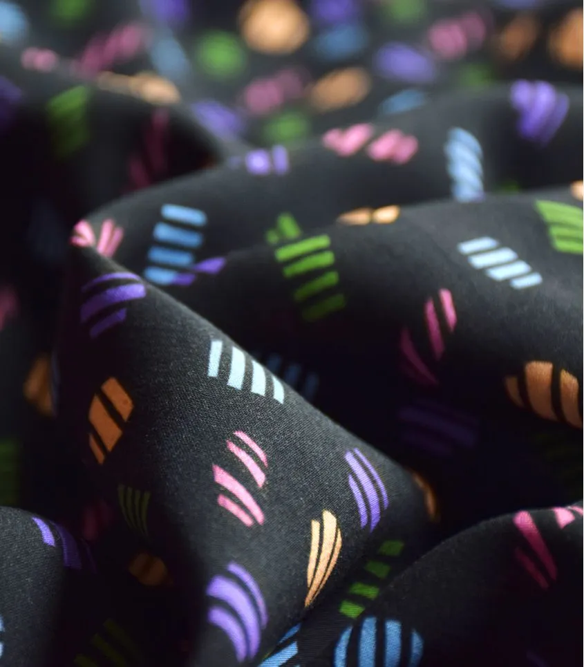 Cousette - Confetti Black ECOVERO Viscose Fabric