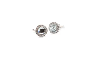 Denim Blue Crystal Cufflinks