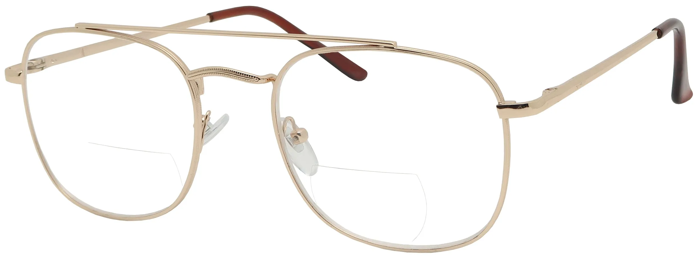 DST8937BF - Wholesale Navigator Style Metal Frame Bifocal Reading Glasses