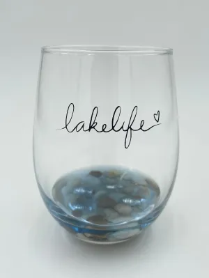 Lake Life Stemless Wine Glasses