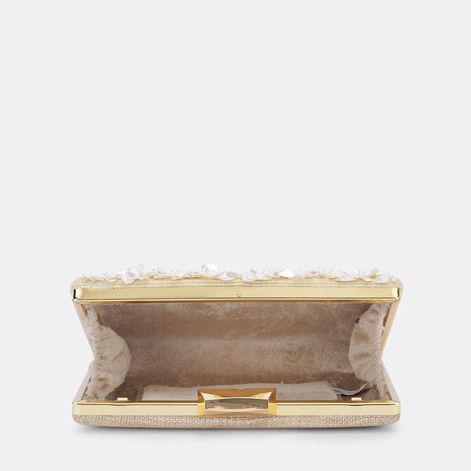 Lavie Luxe Flower Gold Medium Women's Clutch