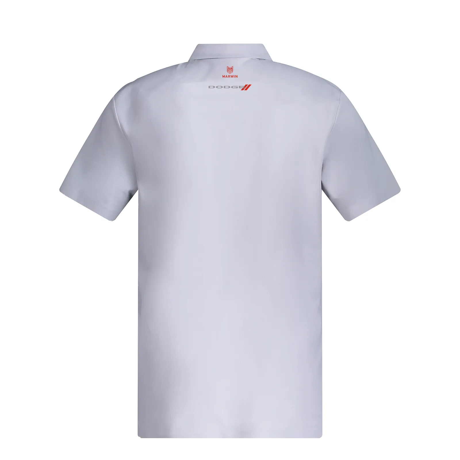 Marwin Sports Dodge Hellcat 3D  Men's Poly Button Polo - White