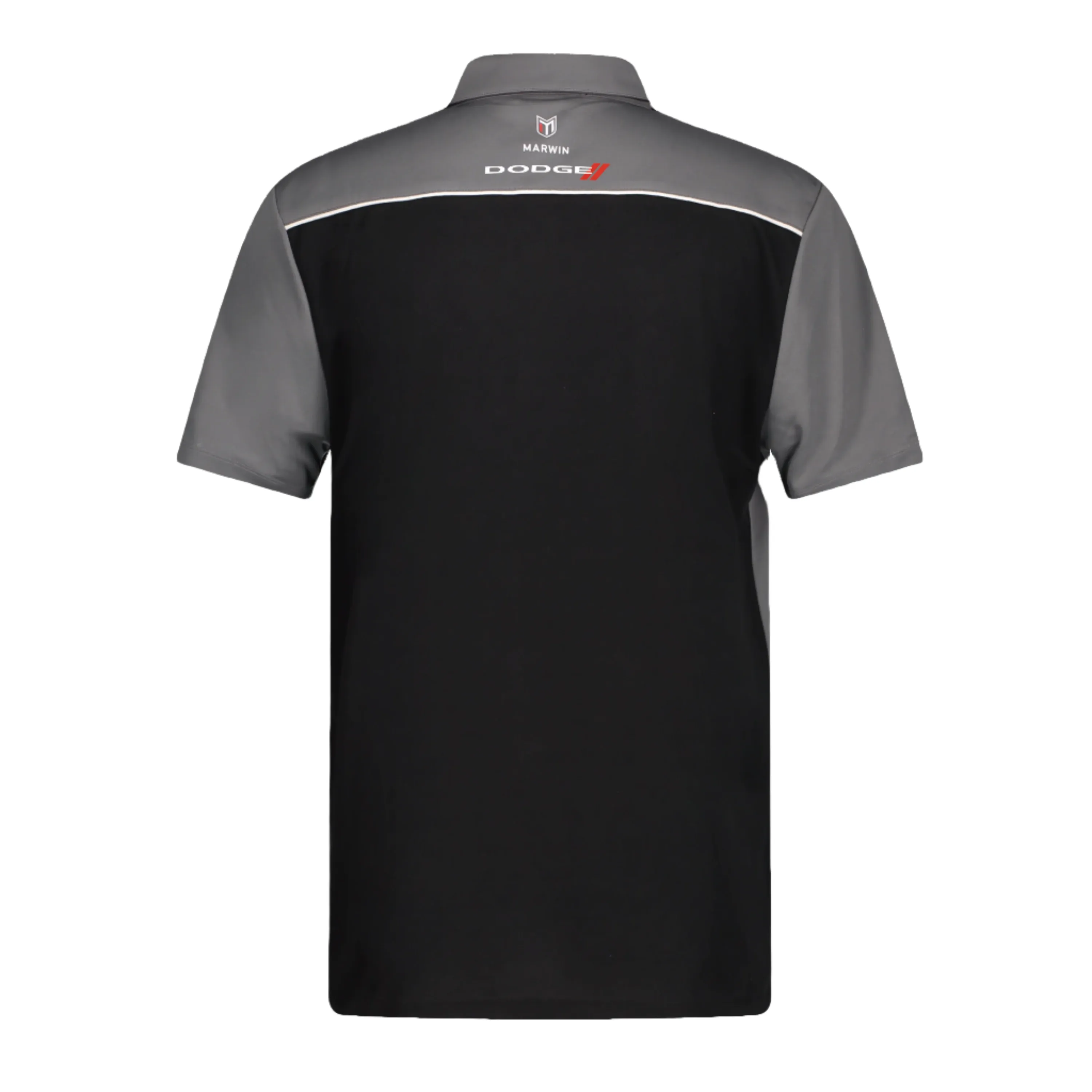 Marwin Sports Dodge Hellcat 3D Zipper Men's Polo - Black/Grey/White