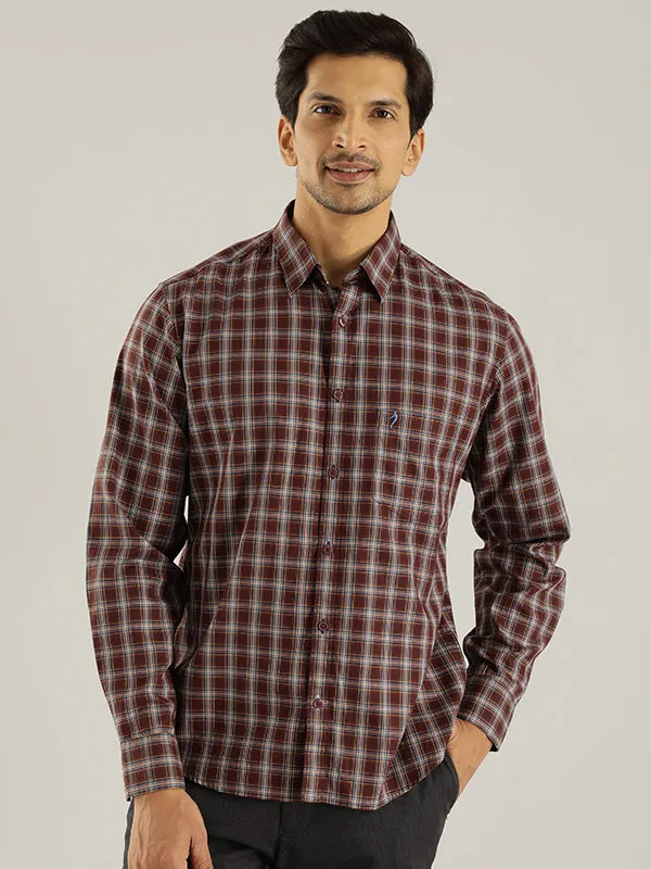 Men Checked Full Sleeve Cotton Blend Shirt