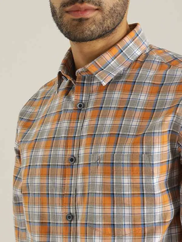 Men Checked Full Sleeve Cotton Shirt