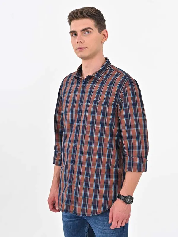 Men Checked Full Sleeve Cotton Shirt