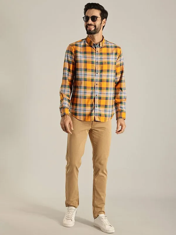 Men Checked Full Sleeve Cotton Shirt