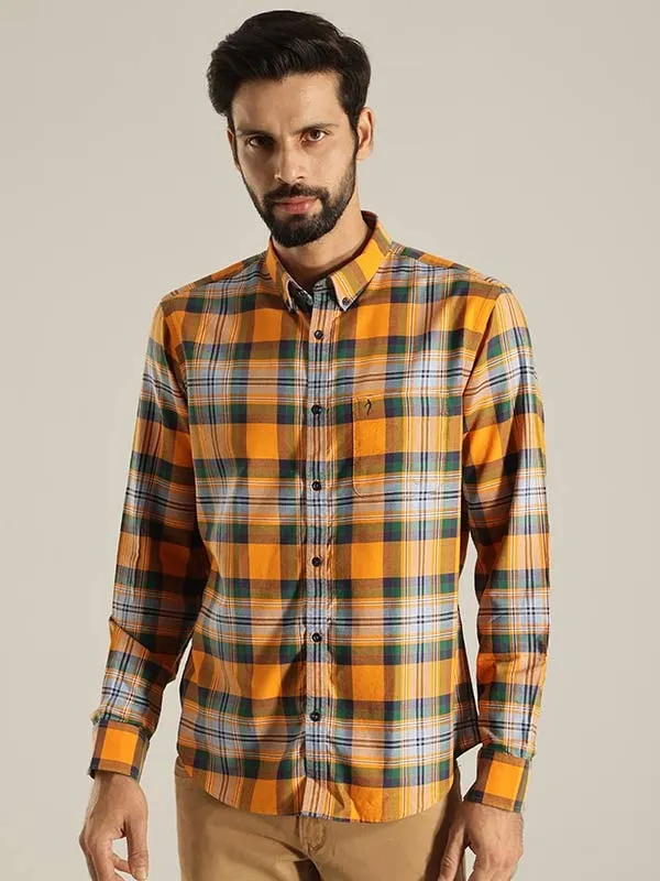 Men Checked Full Sleeve Cotton Shirt