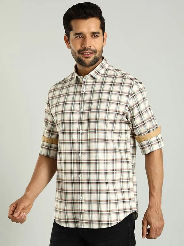 Men Checked Full Sleeve Cotton Shirt