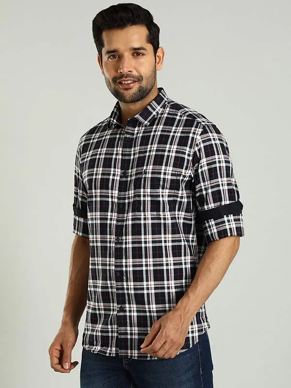 Men Checked Full Sleeve Cotton Shirt