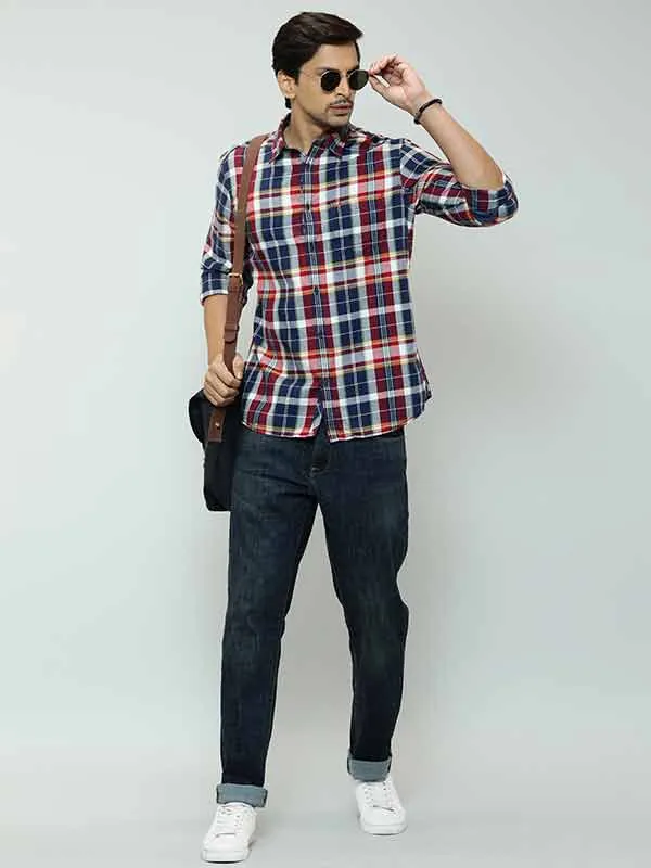 Men Checked Full Sleeve Cotton Shirt