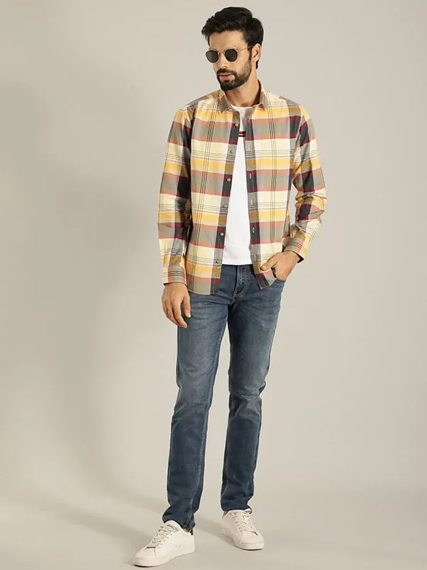 Men Checked Full Sleeve Cotton Shirt