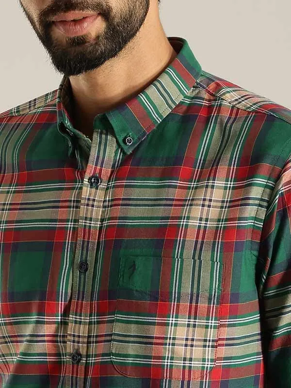 Men Checked Full Sleeve Cotton Shirt