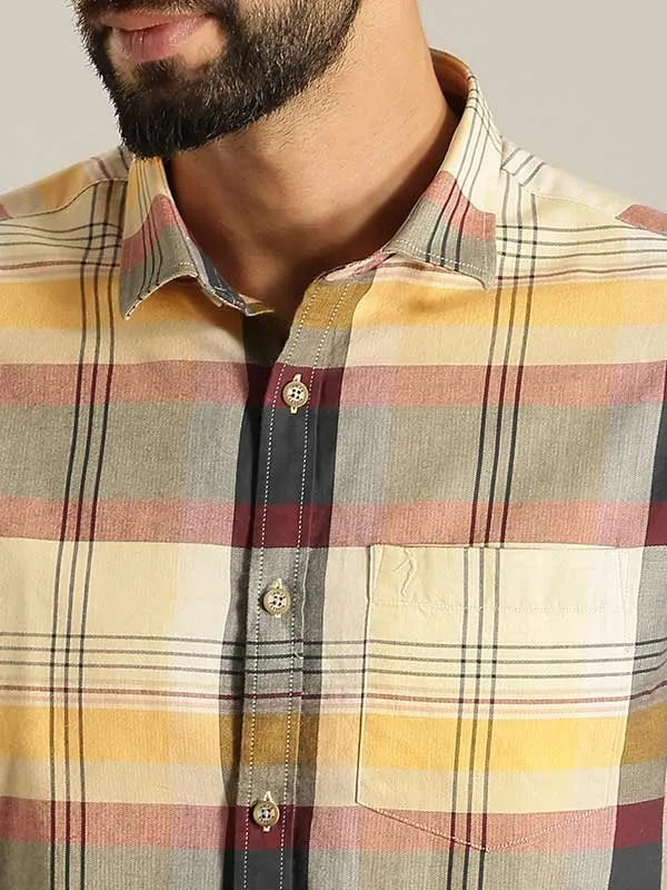 Men Checked Full Sleeve Cotton Shirt