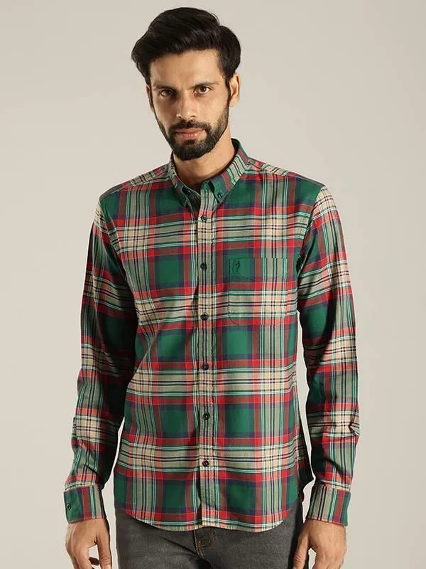 Men Checked Full Sleeve Cotton Shirt