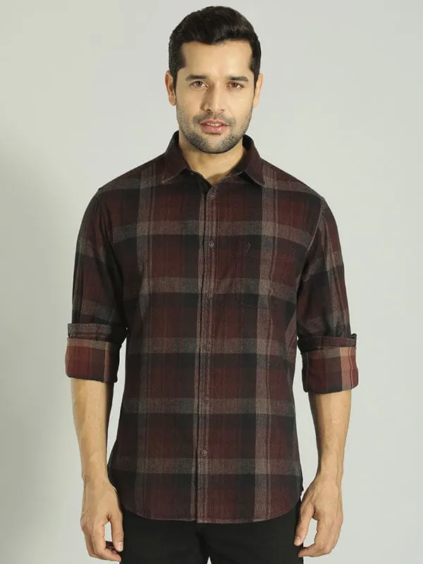 Men Checked Full Sleeve Cotton Shirt