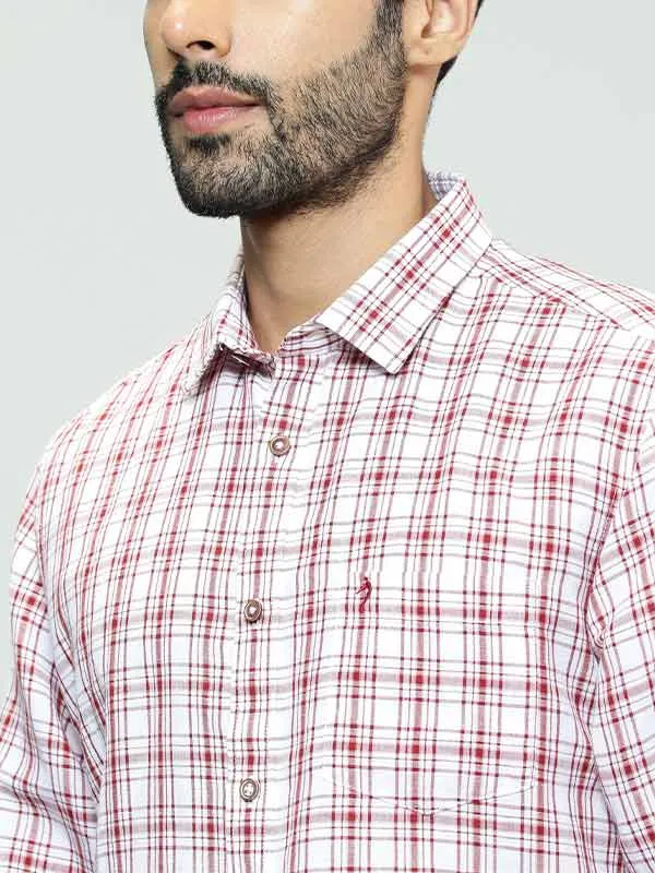 Men Checked Full Sleeve Linen Blend Shirt