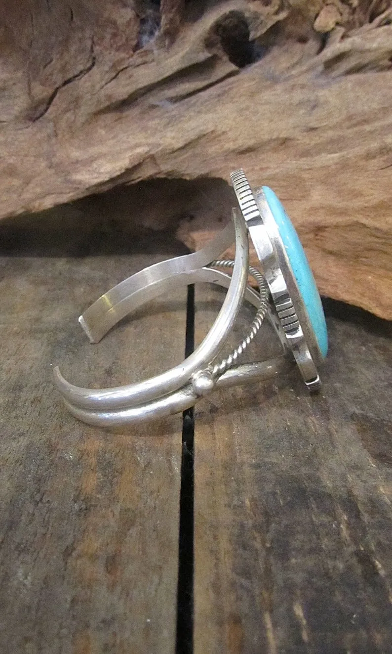 MY BABY BLUE Turquoise and Sterling Silver Navajo Cuff