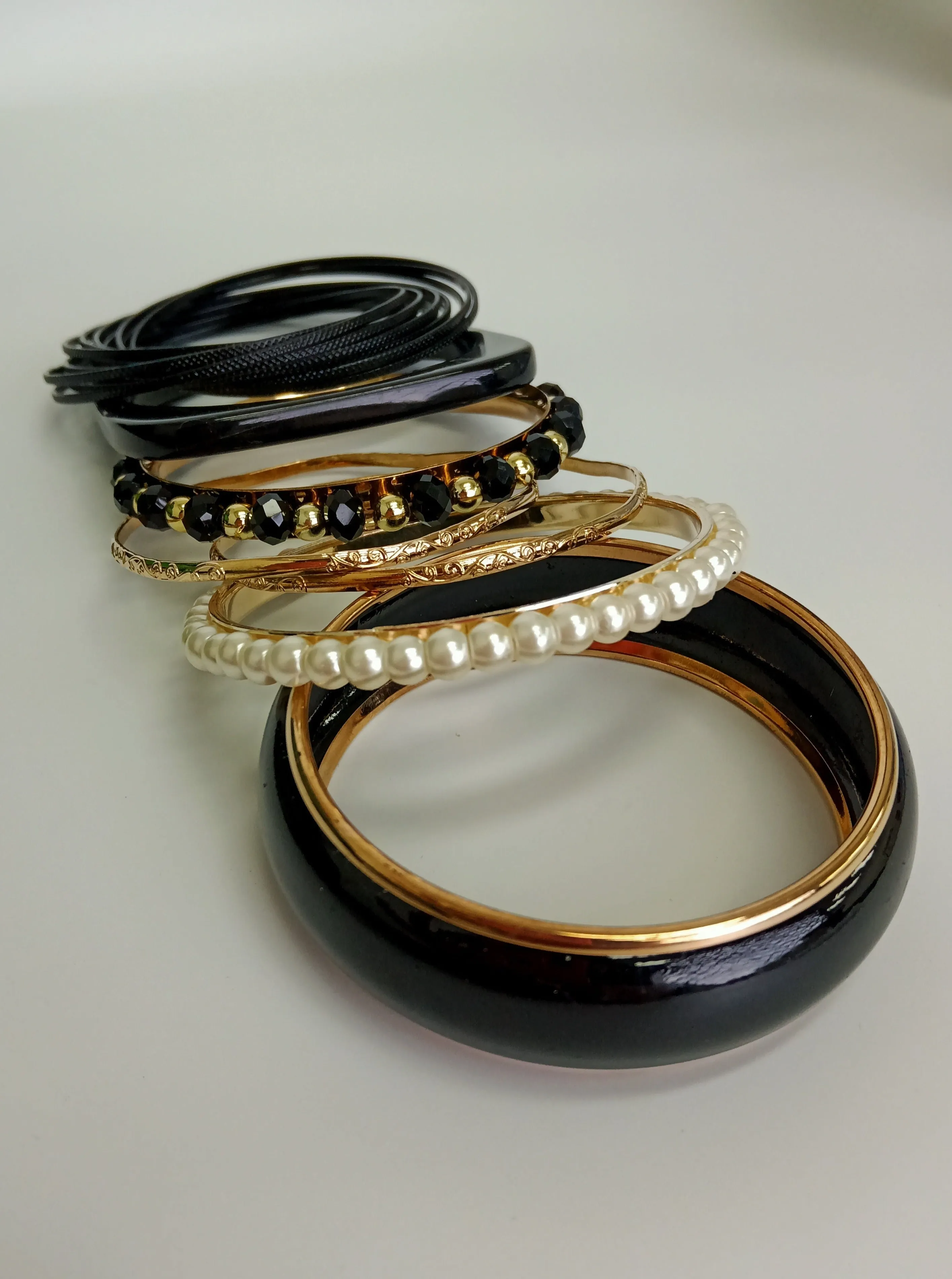 Onyx Majesty Bangle Set