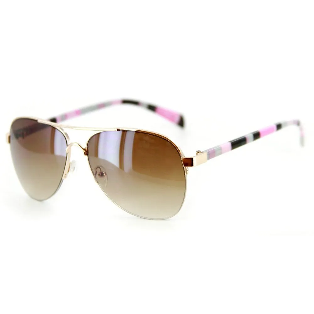 "Aviatrix" Women's Aviator Sunglasses - Multicolored Frames and Matching Lenses