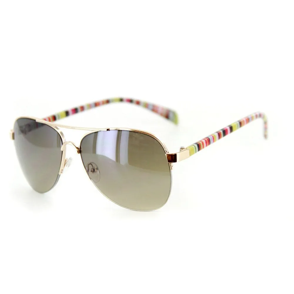 "Aviatrix" Women's Aviator Sunglasses - Multicolored Frames and Matching Lenses