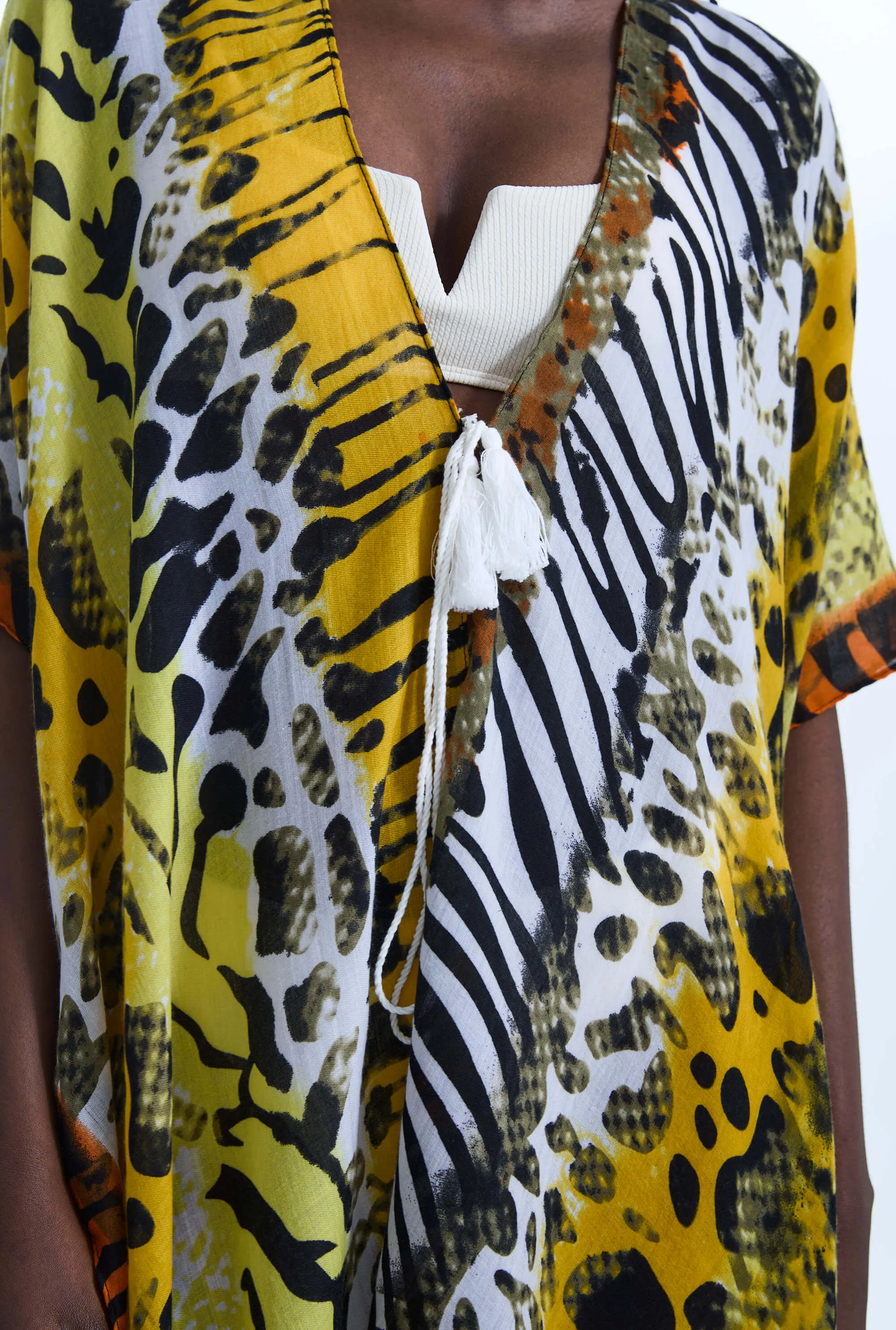 Savage Print Kaftan Yellow