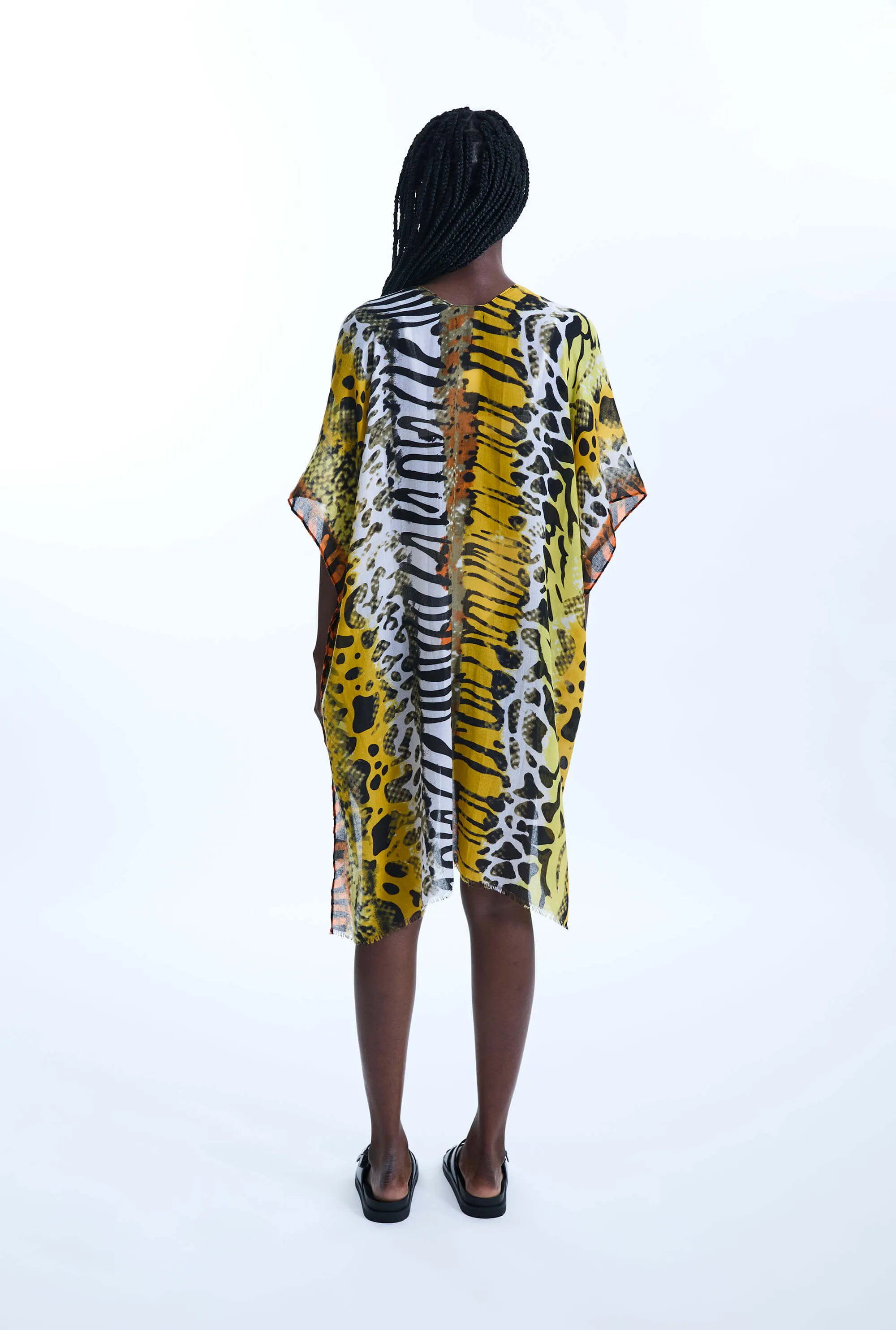 Savage Print Kaftan Yellow